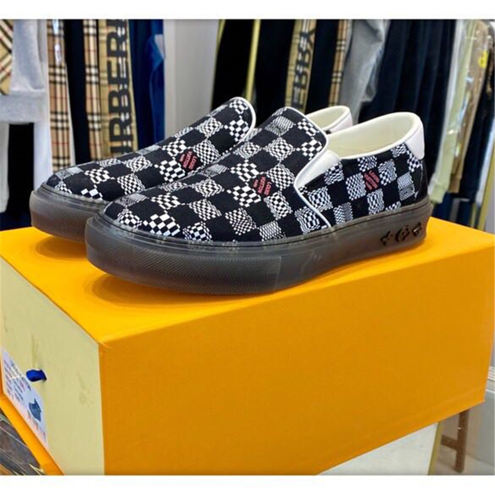 Louis Vuitton  Black Damier Loafers - 