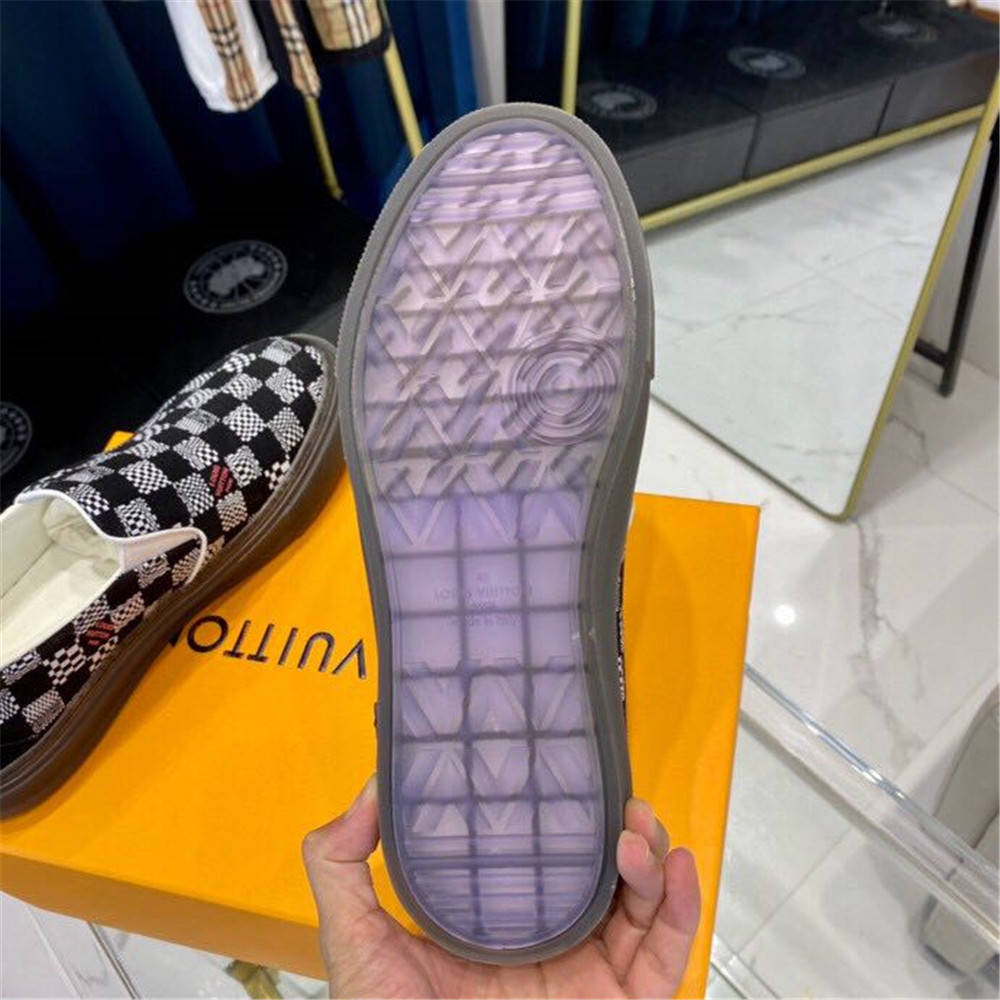 Louis Vuitton  Black Damier Loafers - 