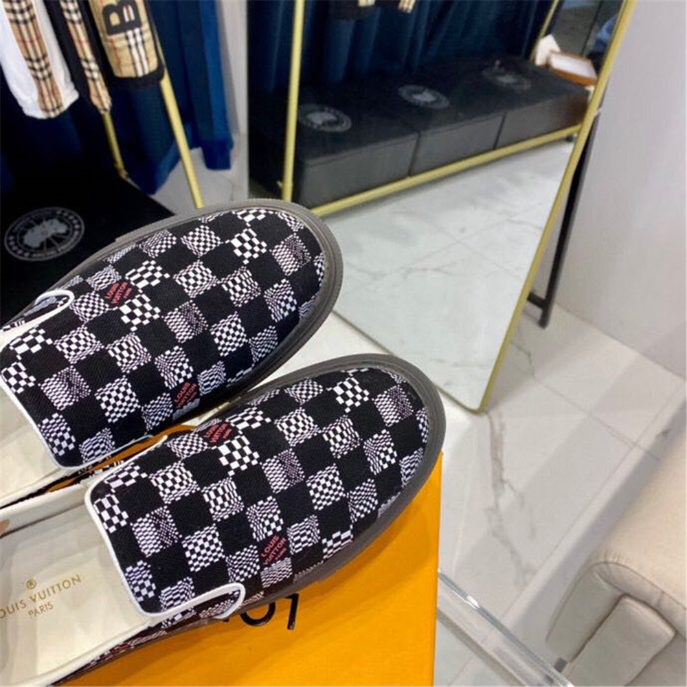 Louis Vuitton  Black Damier Loafers - 