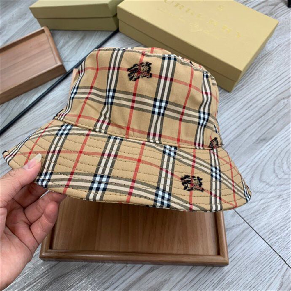 Burberry Monogram Motif Icon Stripe Cotton Bucket Hat - DesignerGu
