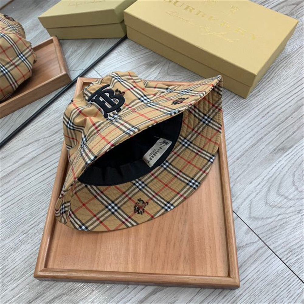 Burberry Monogram Motif Icon Stripe Cotton Bucket Hat - DesignerGu