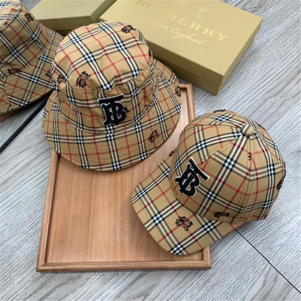 Burberry Monogram Motif Icon Stripe Cotton Bucket Hat - DesignerGu