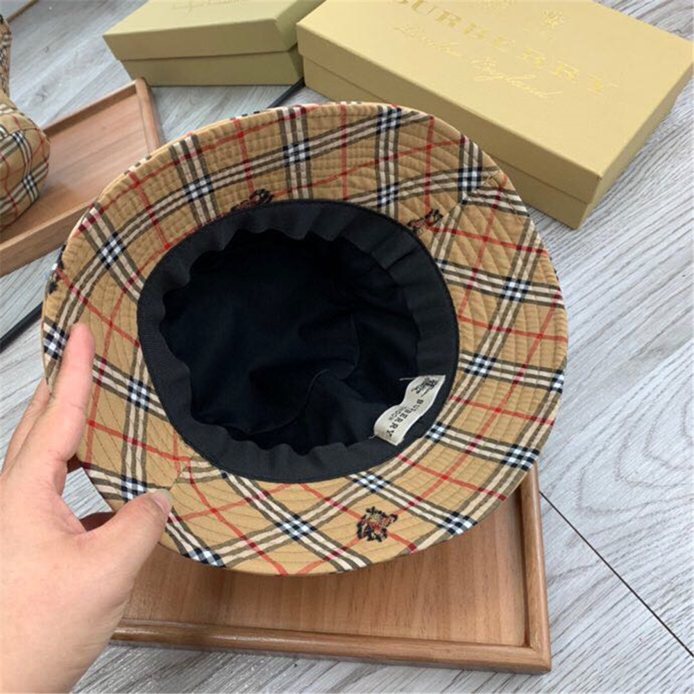 Burberry Monogram Motif Icon Stripe Cotton Bucket Hat - DesignerGu