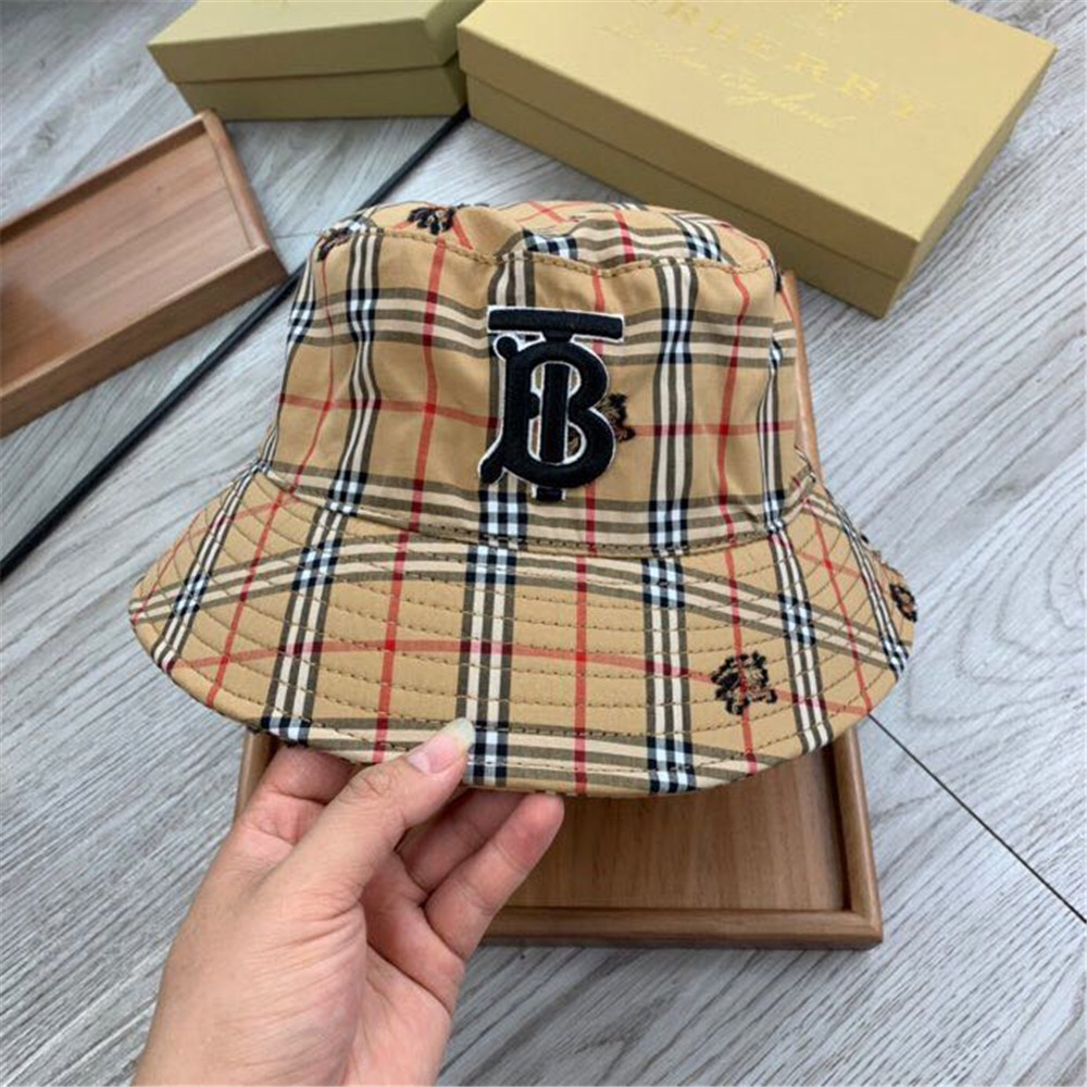 Burberry Monogram Motif Icon Stripe Cotton Bucket Hat - DesignerGu