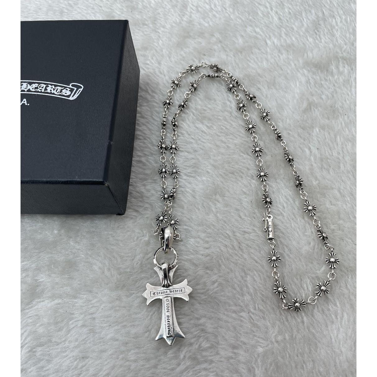 Chrome Heart Cross Necklace - DesignerGu