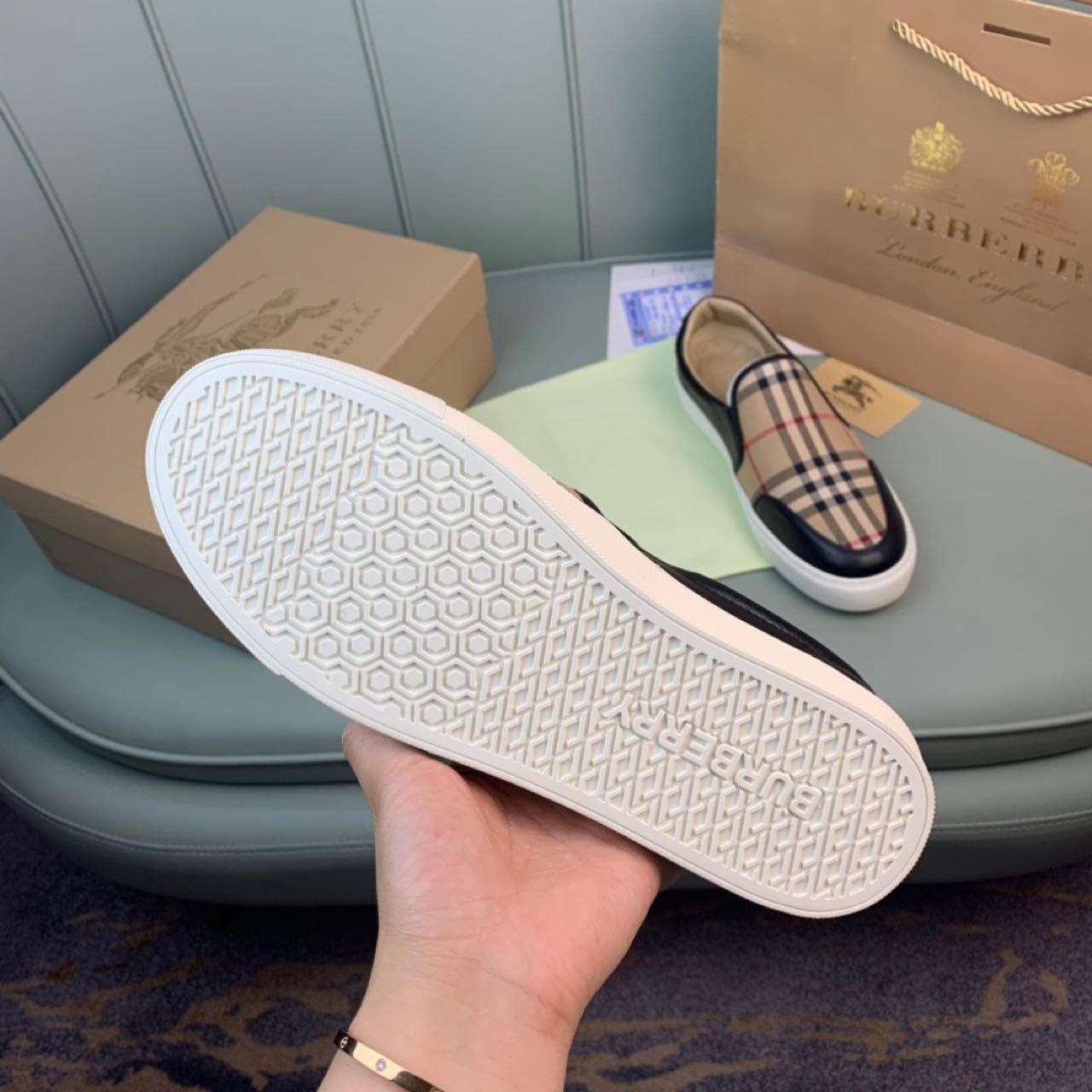 Burberry Vintage Check Loafers   - 