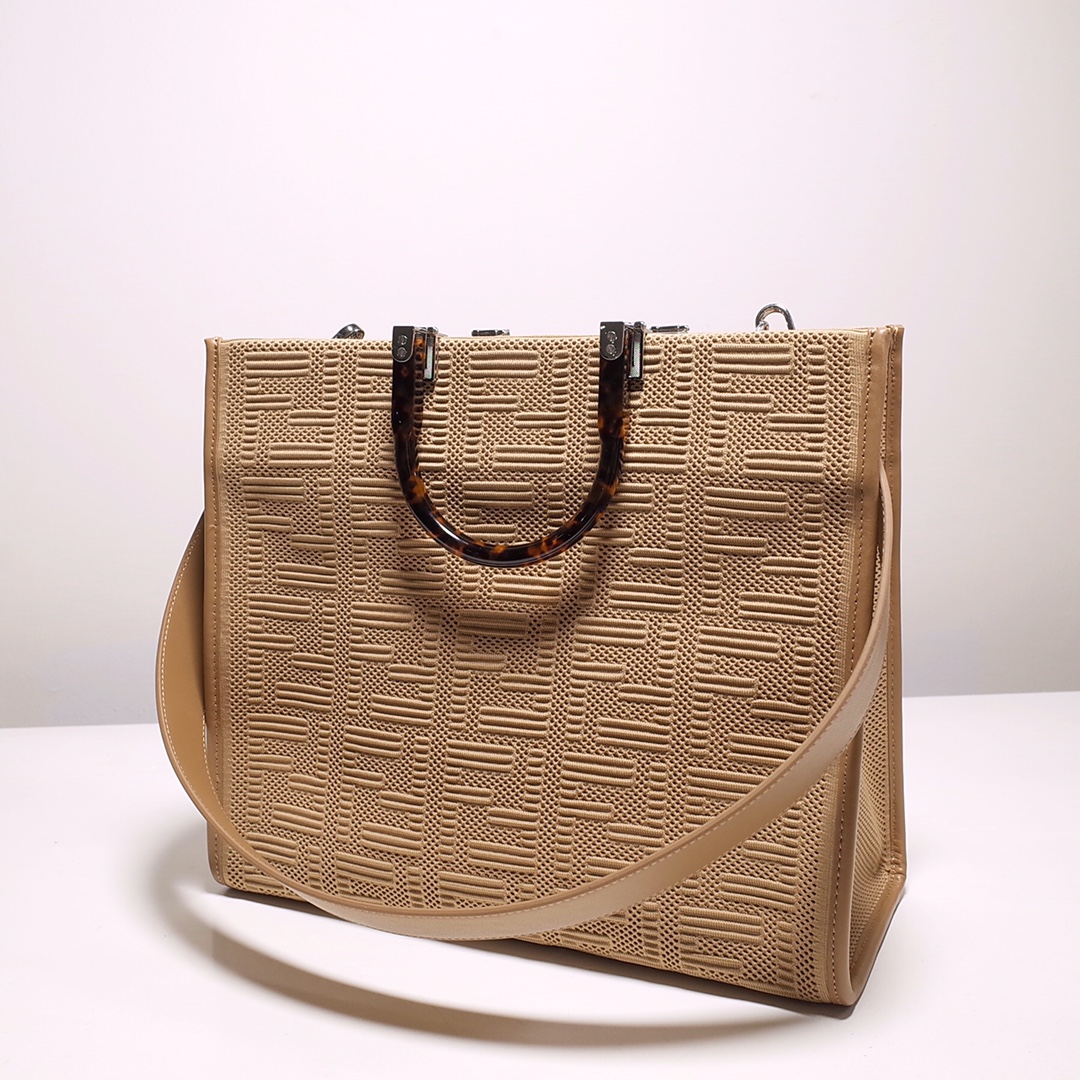 Fendi Sunshine Medium Shopper Bag In Beige(35-31-17cm)  8BH386 - 