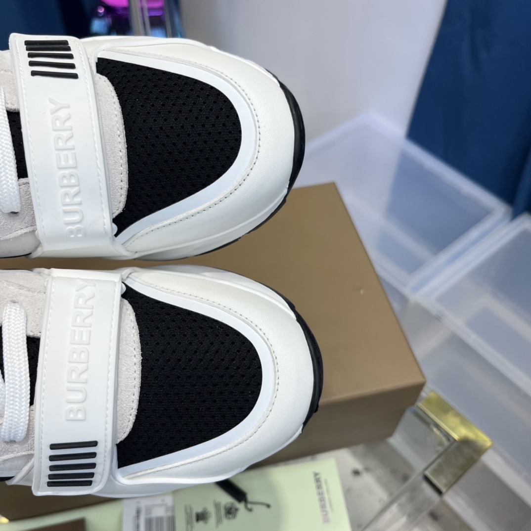 Burberry Mesh, Suede And Vintage Check Cotton Sneakers - 