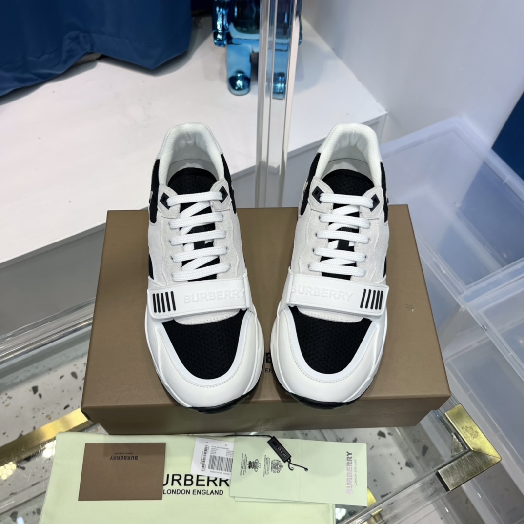 Burberry Mesh, Suede And Vintage Check Cotton Sneakers - 