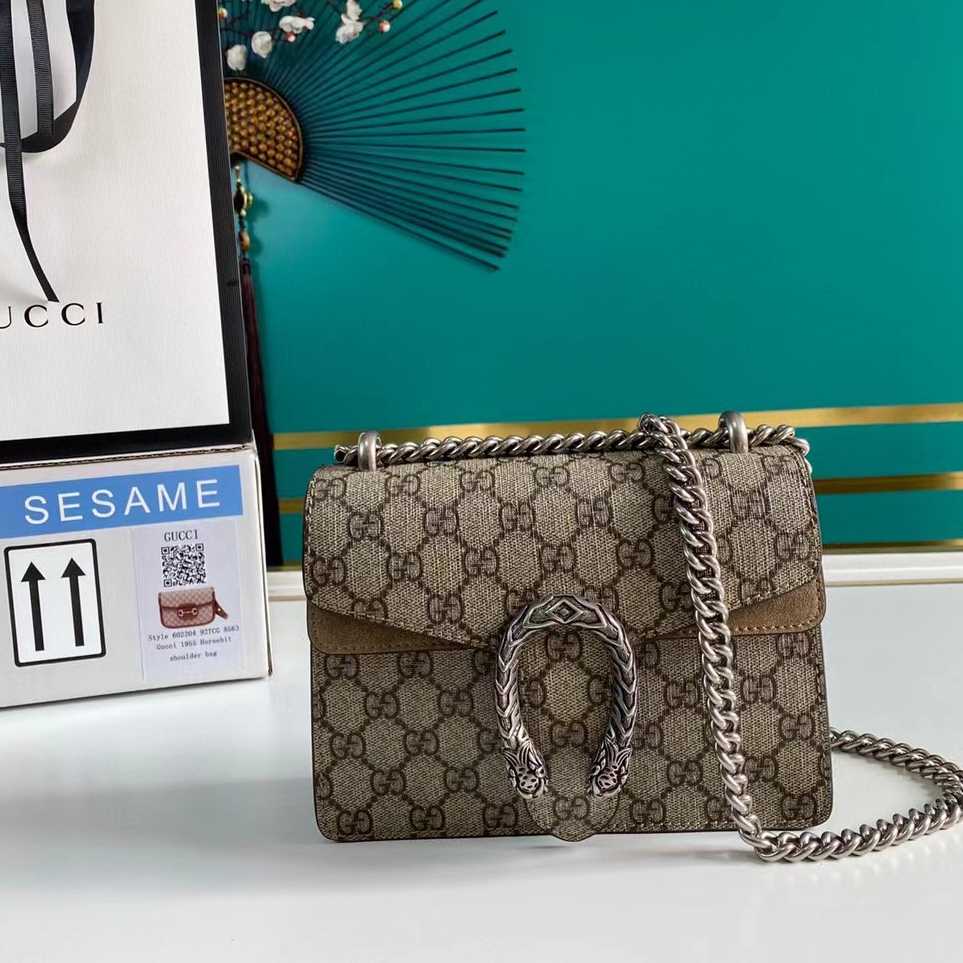 Gucci Dionysus GG Supreme Mini Bag(20-15.5-5cm) - DesignerGu