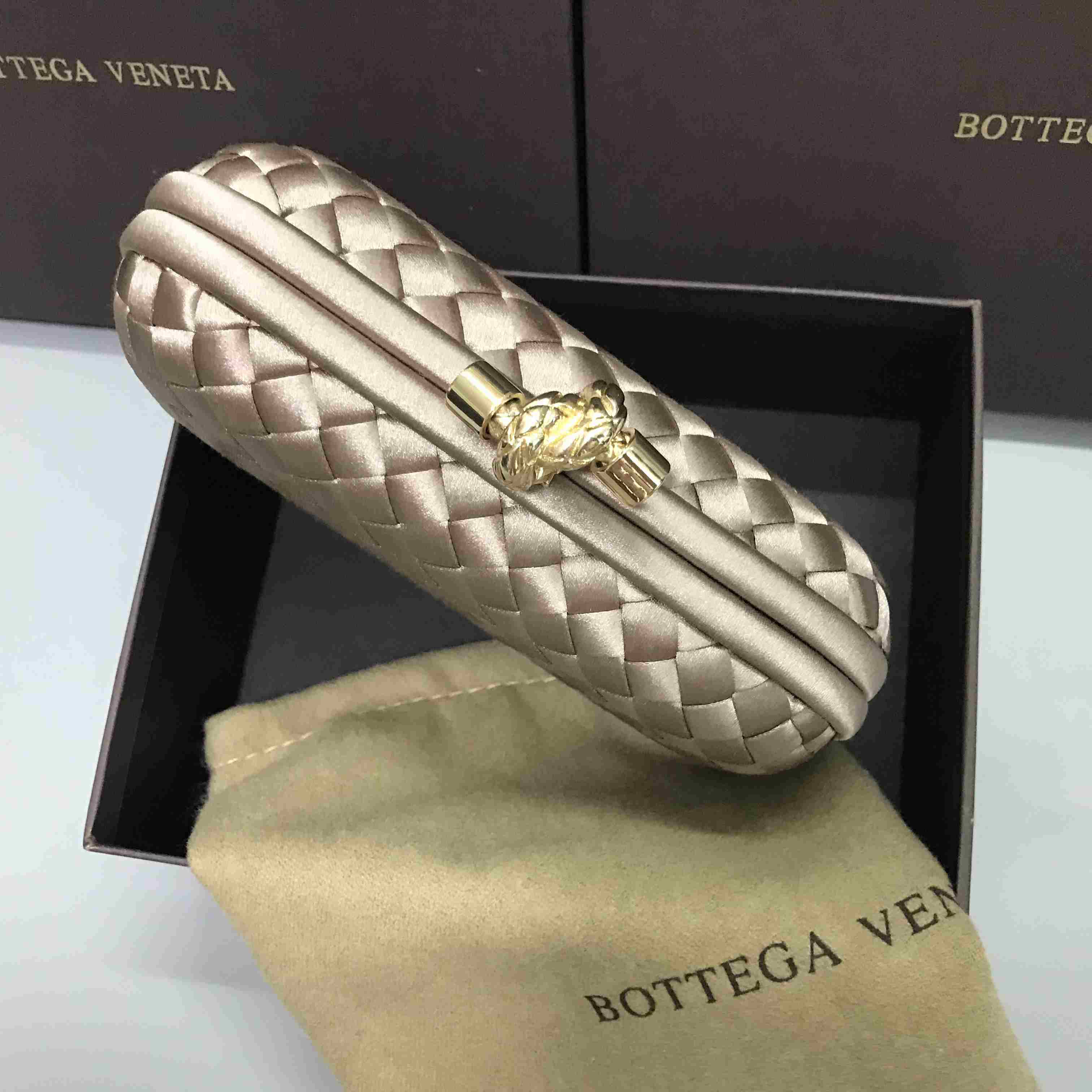 Bottega Veneta Pochette Knot Silk Clutch Bag(16.5-10-5cm)   B7750 - 