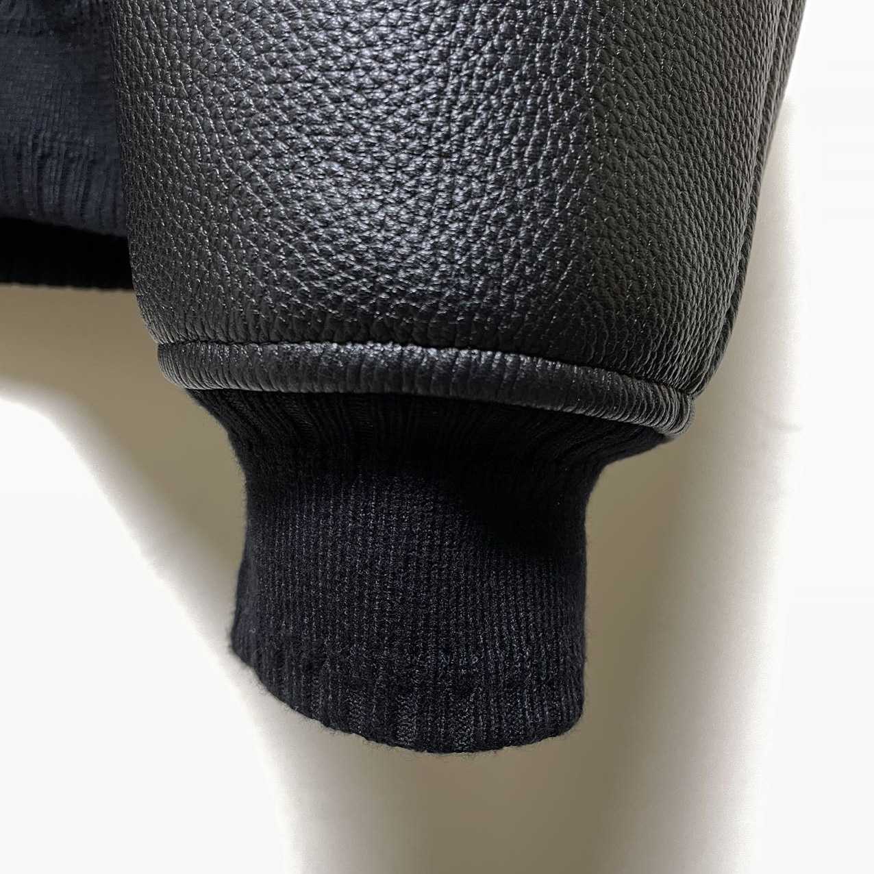 Givenchy Logo Leather Bomber Jacket In Black - 