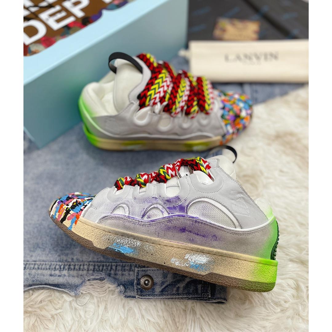 Lanvin x Gallery Dept  Leather Curb Sneaker - 