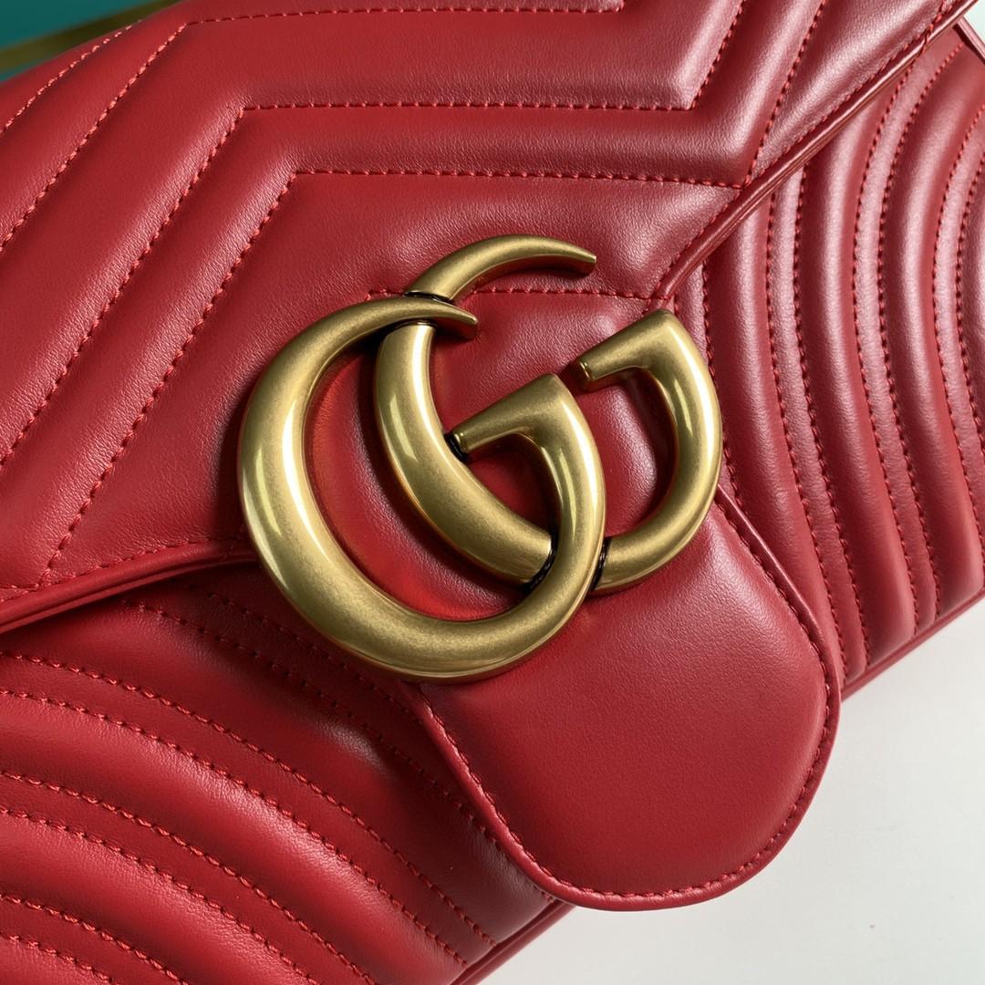 Gucci GG Marmont Medium Matelassé Shoulder Bag(31-19-7CM)     443496 - 