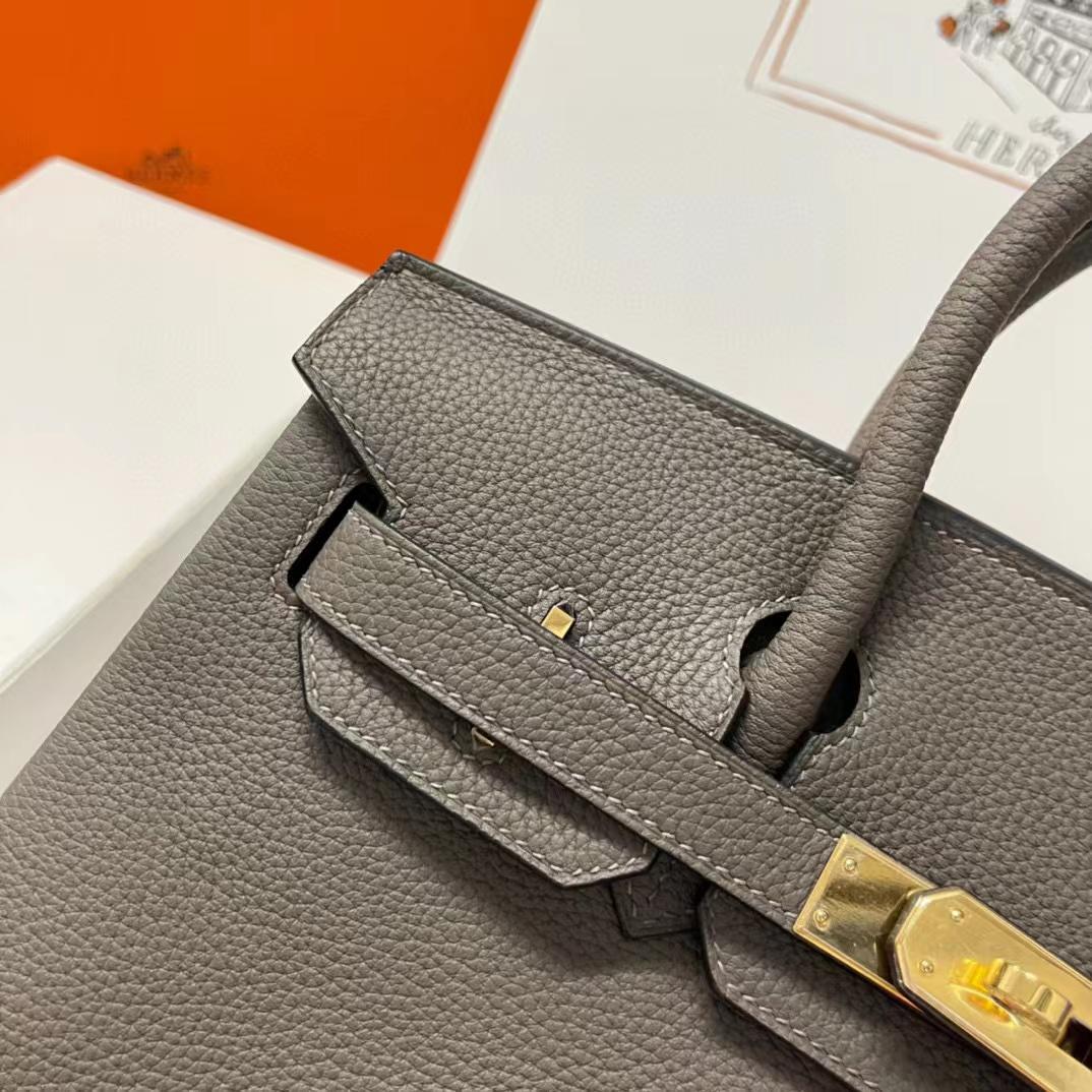 Hermes Birkin 30 Fjord Leather Handbag （30-22-16CM） - 