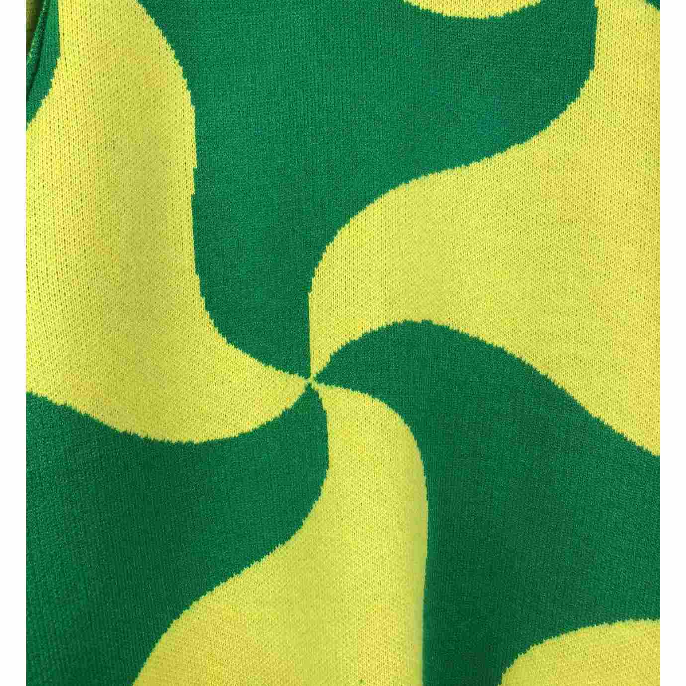 Bottega Veneta Heavyweight Wool Jacquard Wavy Triangle Sweater - 