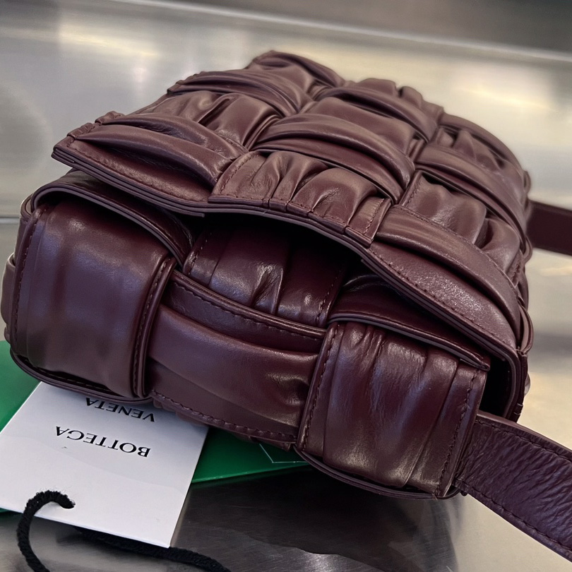 Bottega Veneta Cassette Foulard Intreccio Leather Cross-Body Bag - 