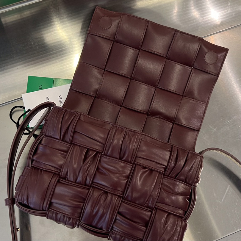 Bottega Veneta Cassette Foulard Intreccio Leather Cross-Body Bag - 