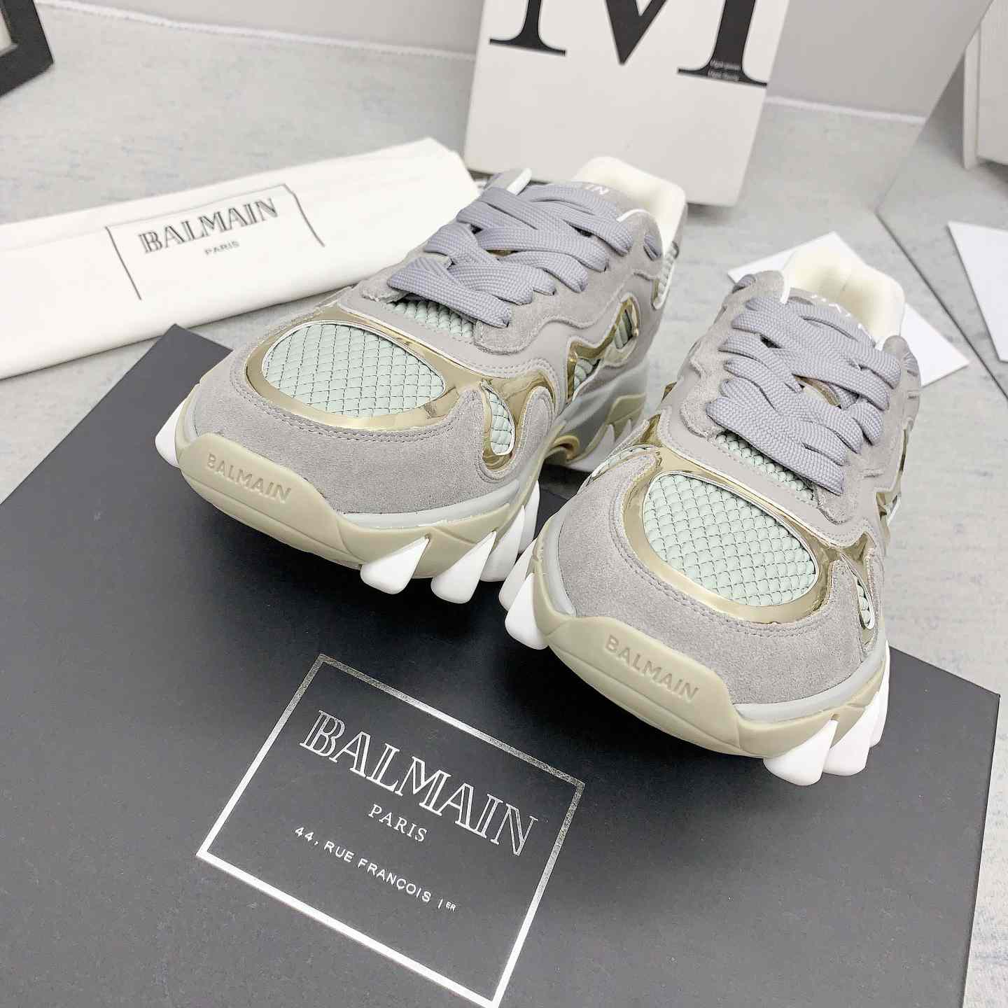 Balmain Beige B-East Sneakers - 