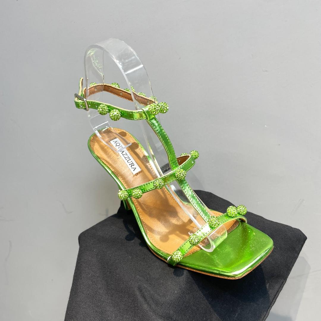 Aquazzura Cha Cha Cha Crystal Sandal  95 - DesignerGu