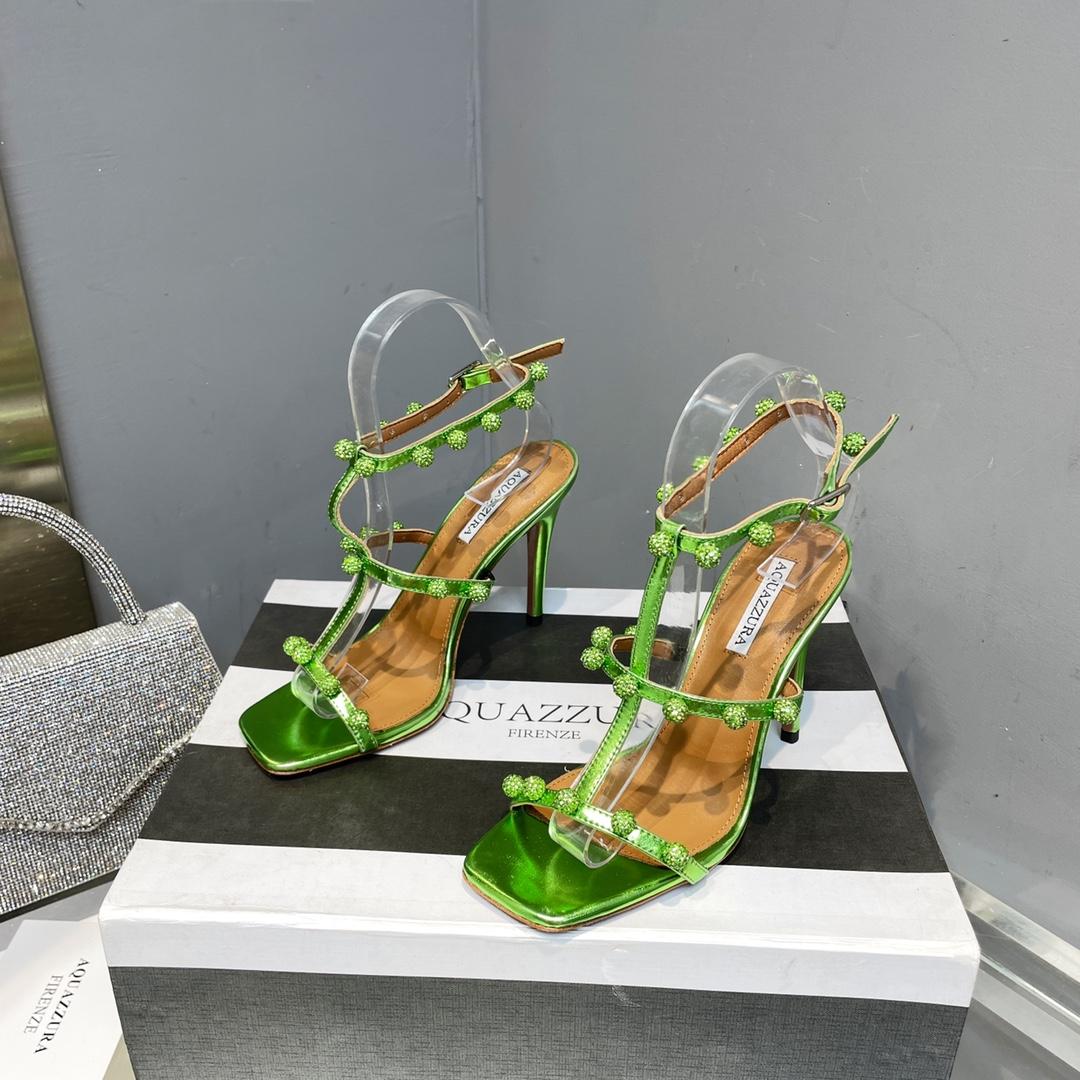 Aquazzura Cha Cha Cha Crystal Sandal  95 - DesignerGu