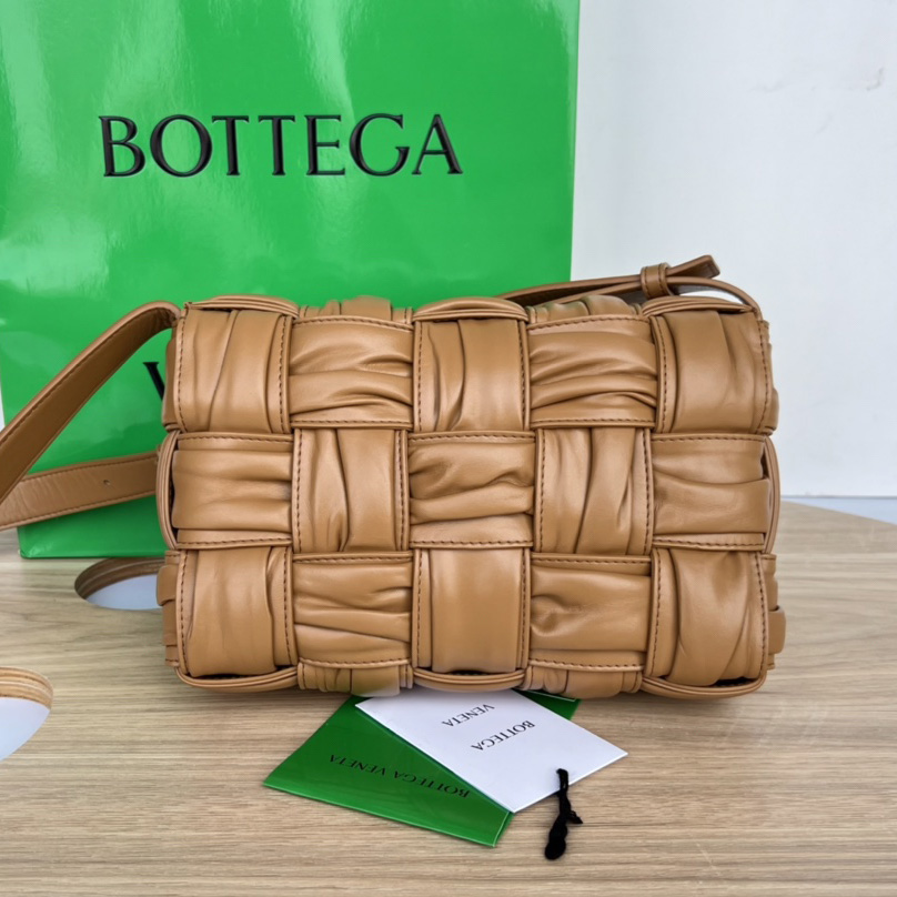 Bottega Veneta Cassette Foulard Intreccio Leather Cross-Body Bag - 