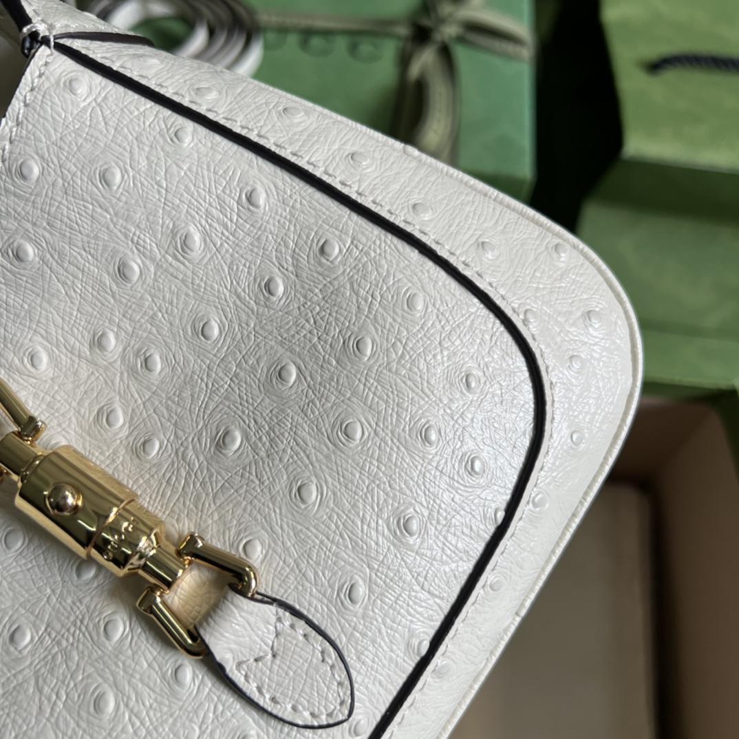 Gucci Jackie 1961 Ostrich Mini Shoulder Bag - 