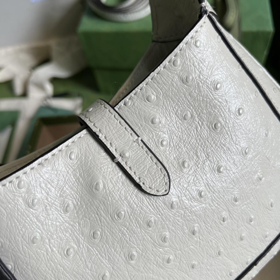 Gucci Jackie 1961 Ostrich Mini Shoulder Bag - 