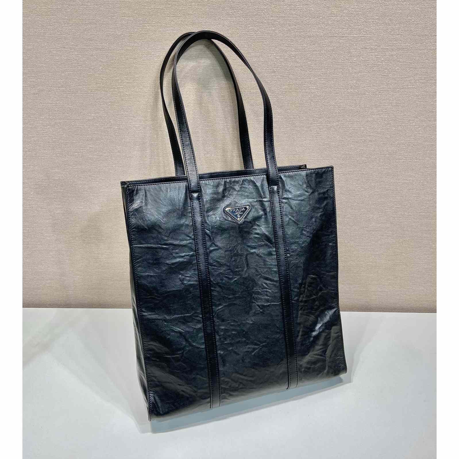 Prada Medium Antiqued Nappa Leather Tote Bag - 