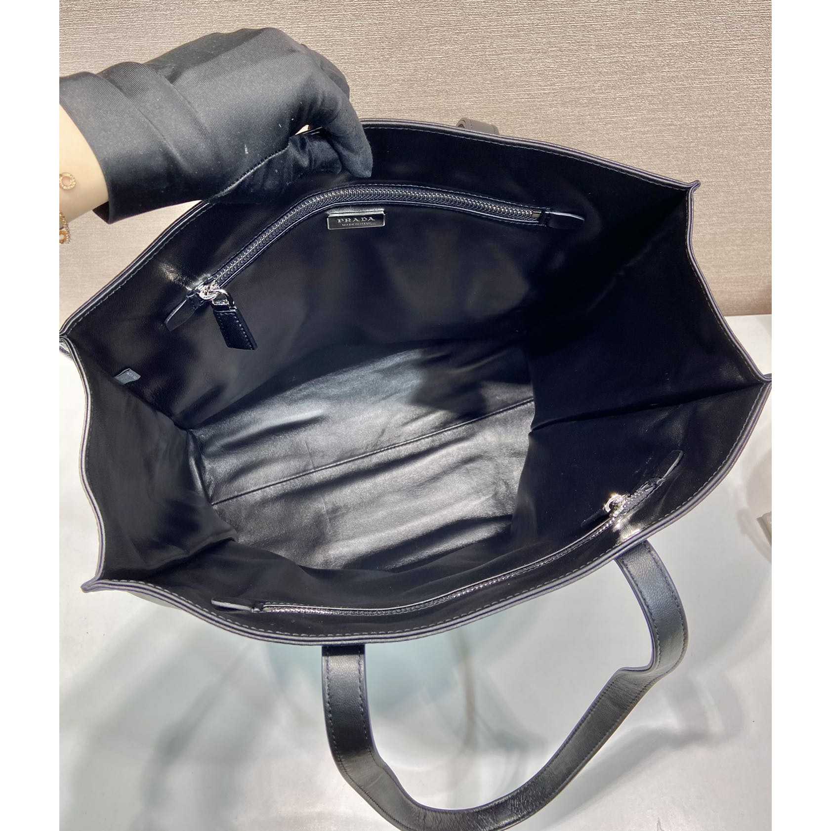 Prada Medium Antiqued Nappa Leather Tote Bag - 