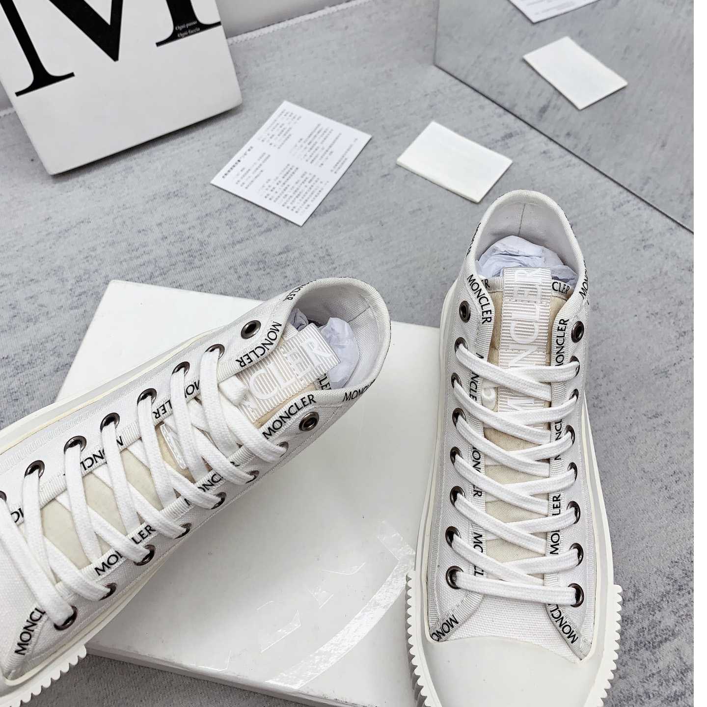 Moncler White Lissex Sneakers - 