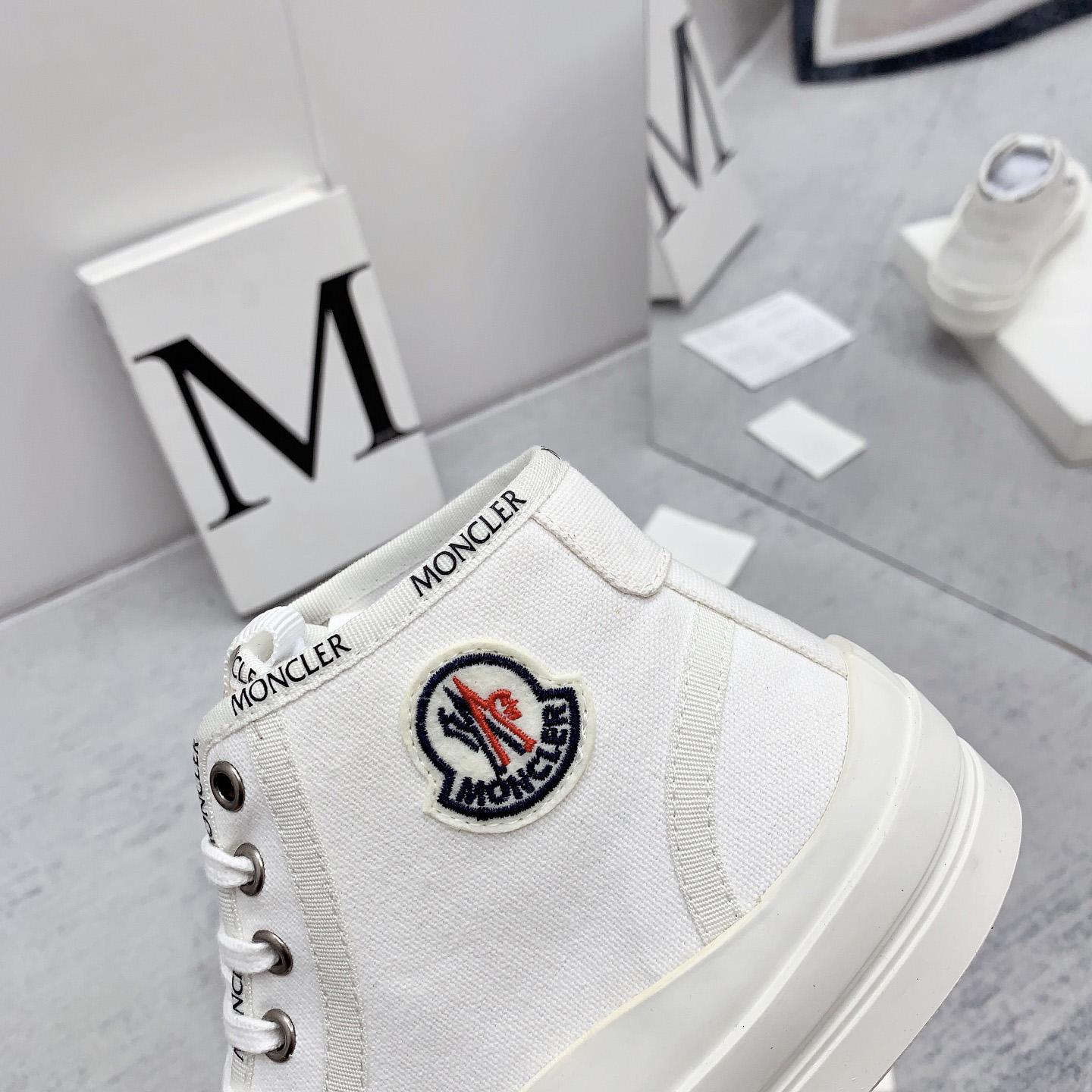 Moncler White Lissex Sneakers - 