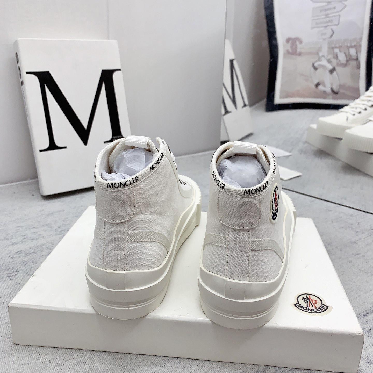 Moncler White Lissex Sneakers - 
