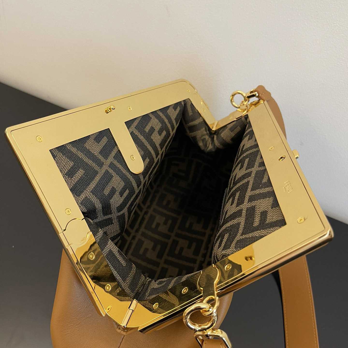 Fendi First Medium Brown Leather Bag - 