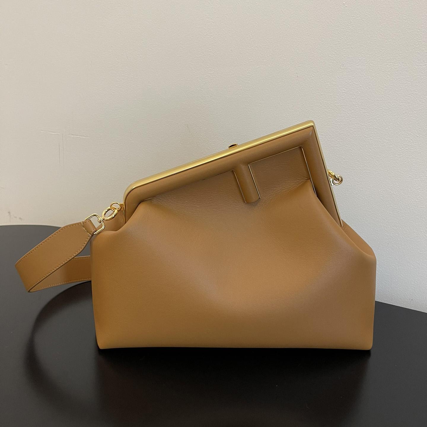 Fendi First Medium Brown Leather Bag - 