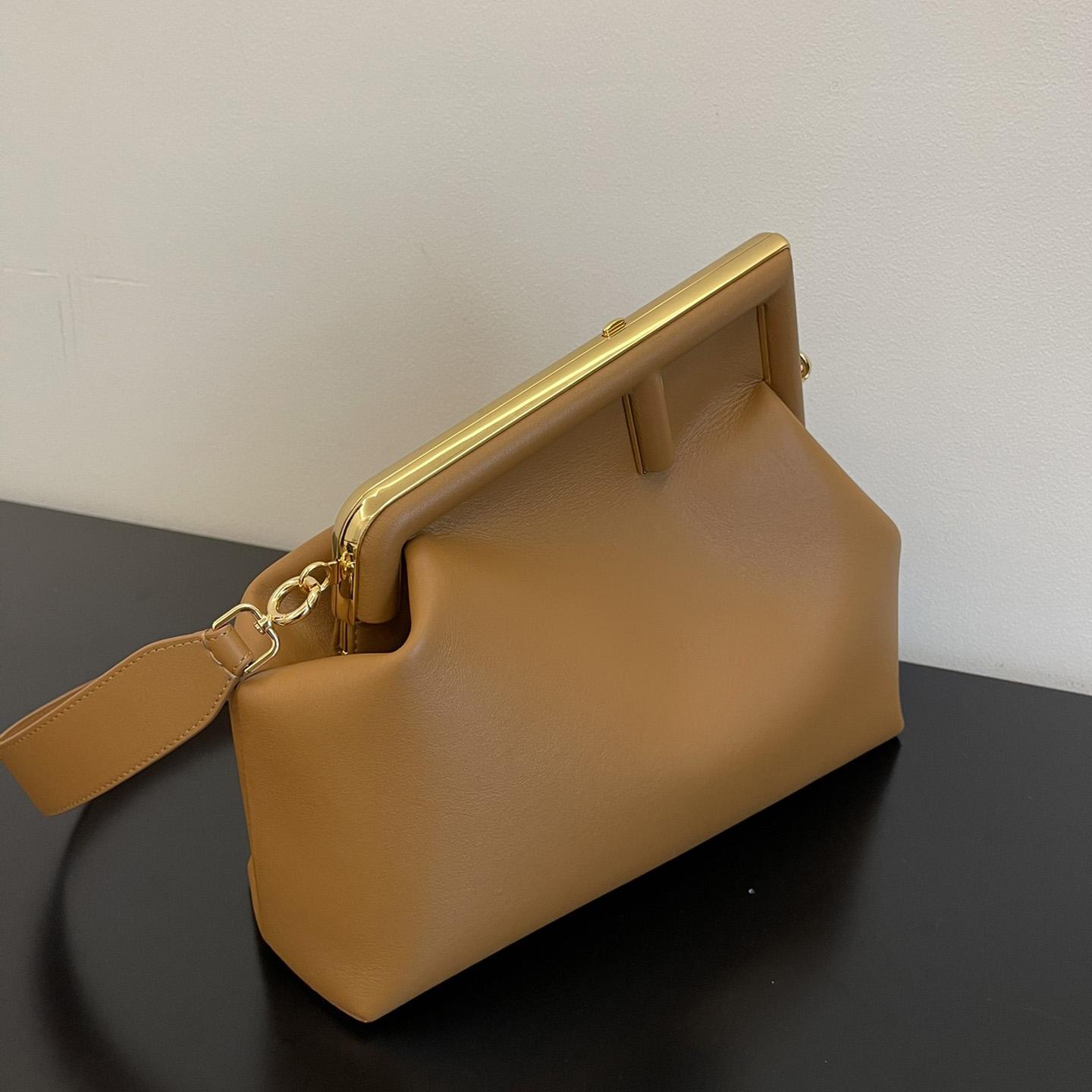 Fendi First Medium Brown Leather Bag - 