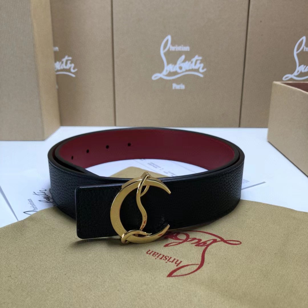Christian Louboutin Logo Leather Belt  - 