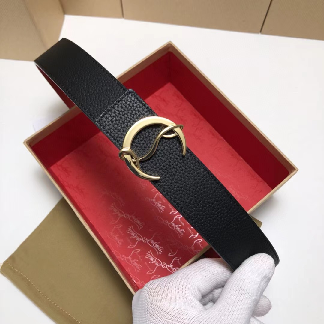 Christian Louboutin Logo Leather Belt  - 