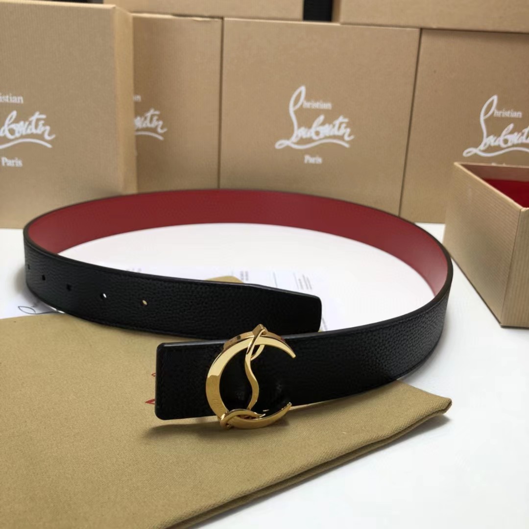 Christian Louboutin Logo Leather Belt  - 