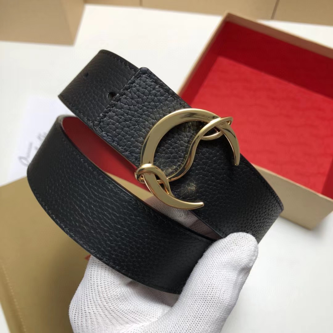 Christian Louboutin Logo Leather Belt  - 