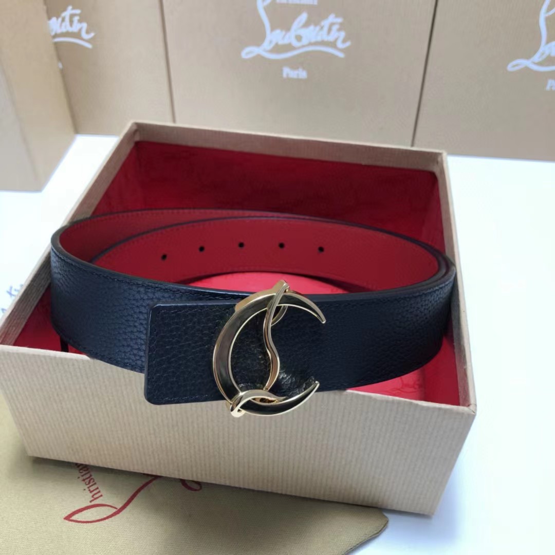Christian Louboutin Logo Leather Belt  - 