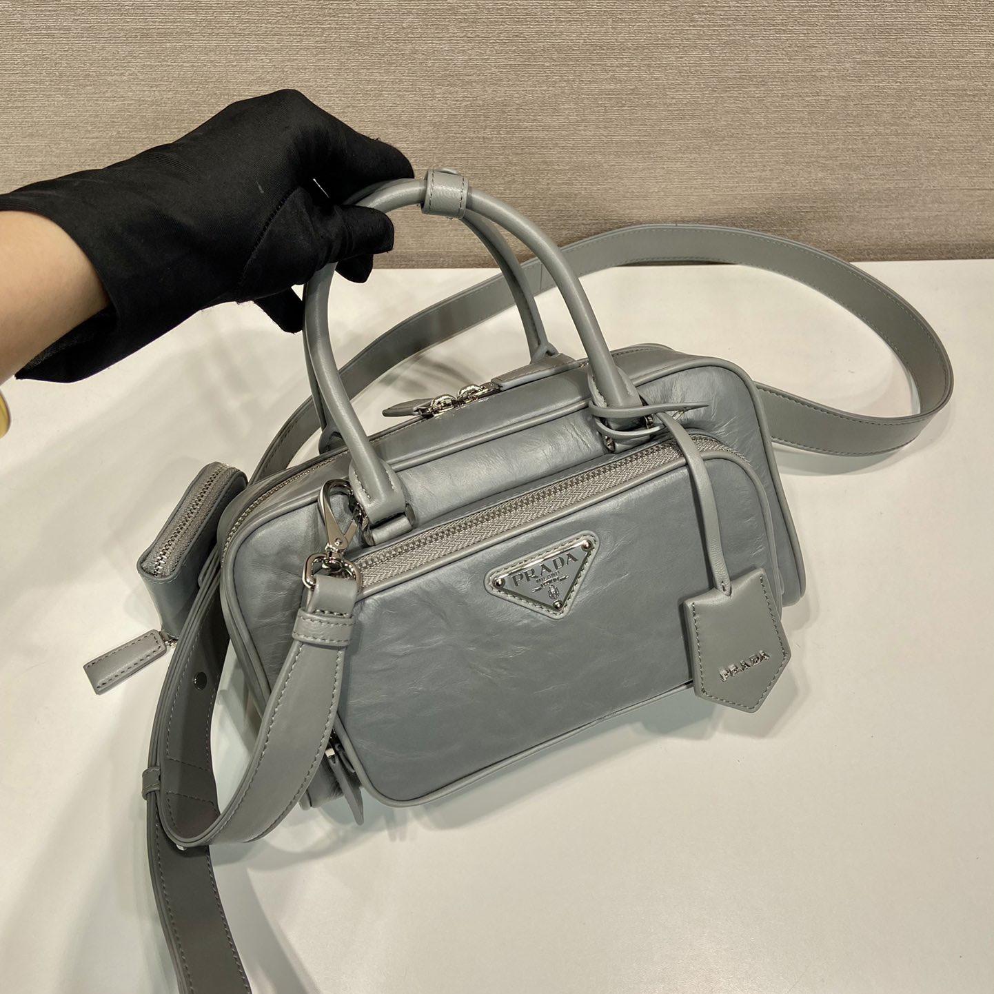 Prada Antique Nappa Leather Multi-pocket Top-handle Bag - 