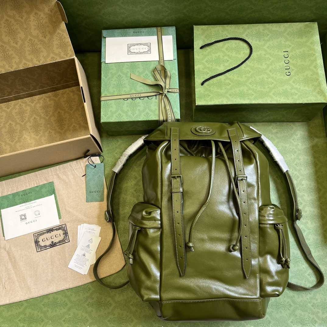 Gucci Backpack With Tonal Double G(38-44-15cm) - 