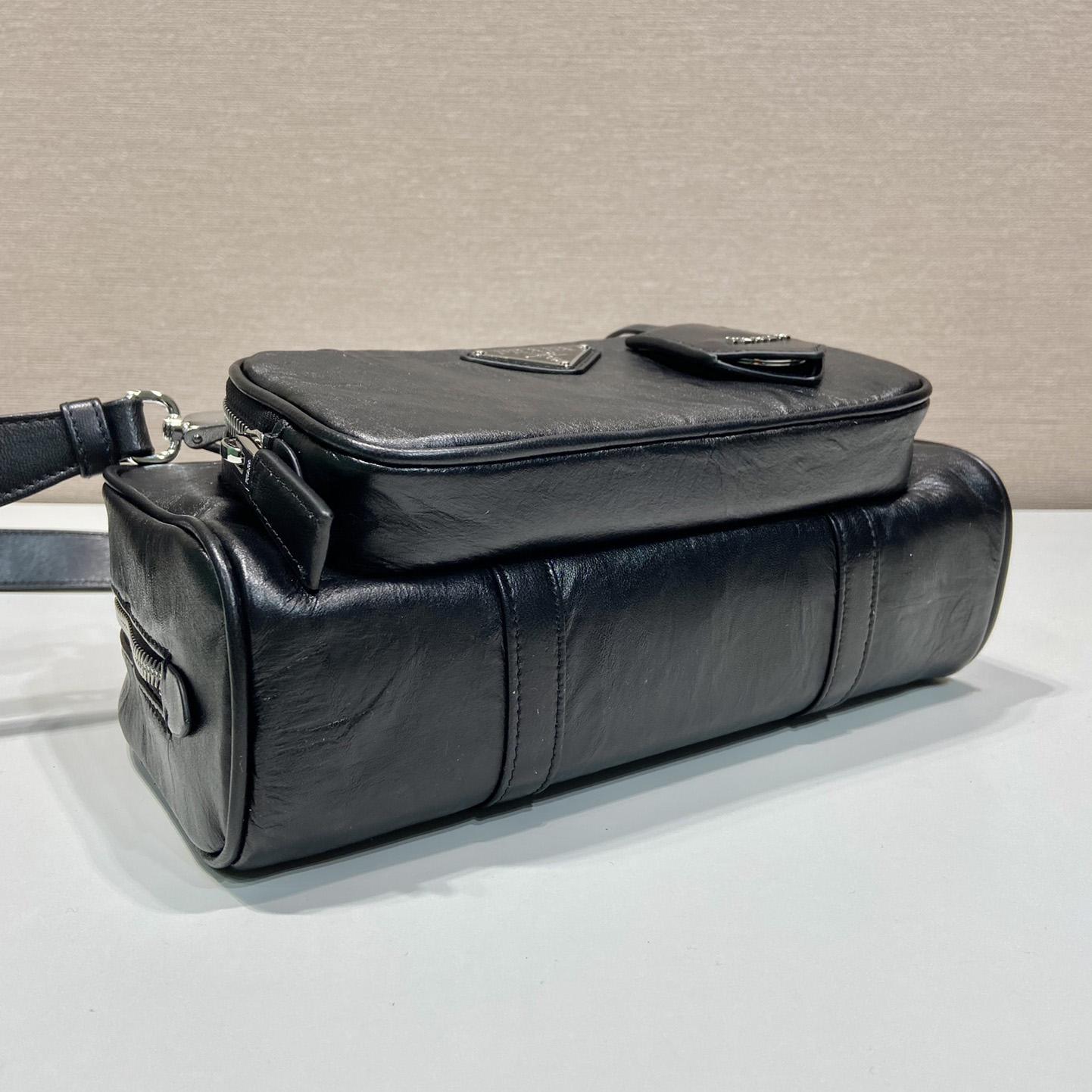 Prada Antique Nappa Leather Multi-pocket Top-handle Bag - 