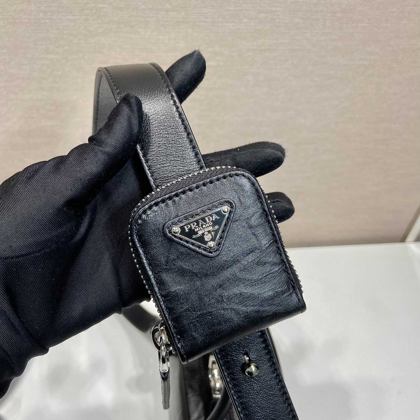 Prada Antique Nappa Leather Multi-pocket Top-handle Bag - 