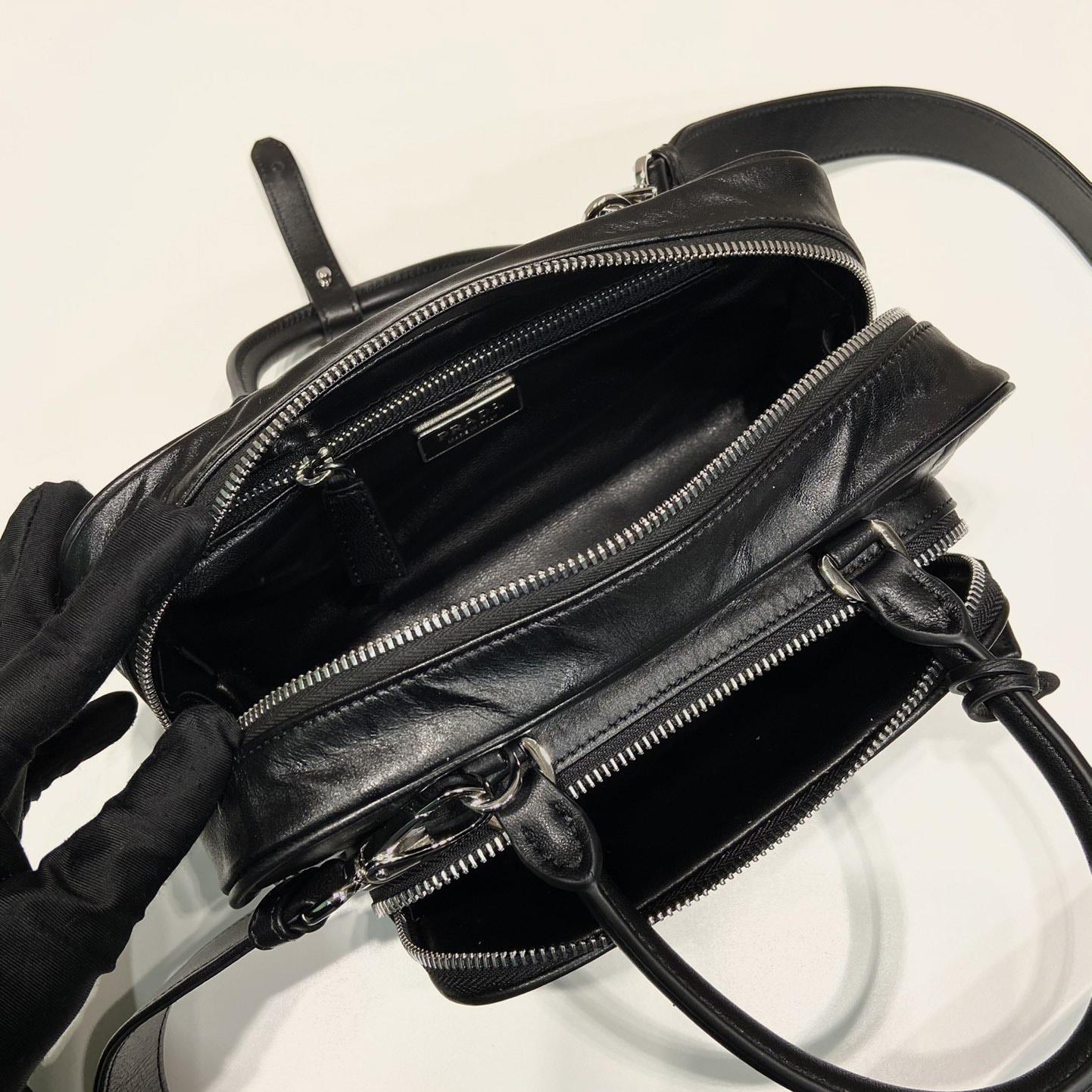 Prada Antique Nappa Leather Multi-pocket Top-handle Bag - 
