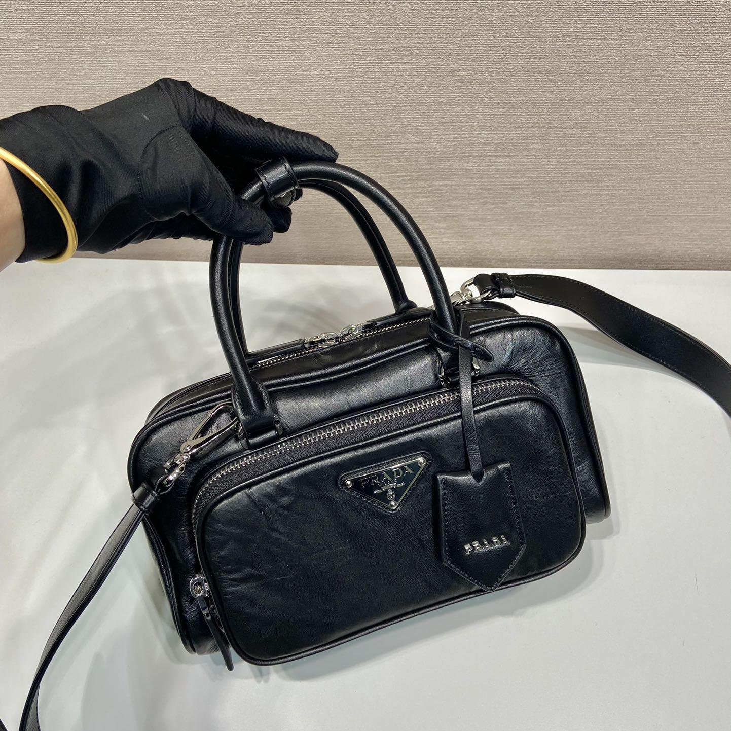 Prada Antique Nappa Leather Multi-pocket Top-handle Bag - 