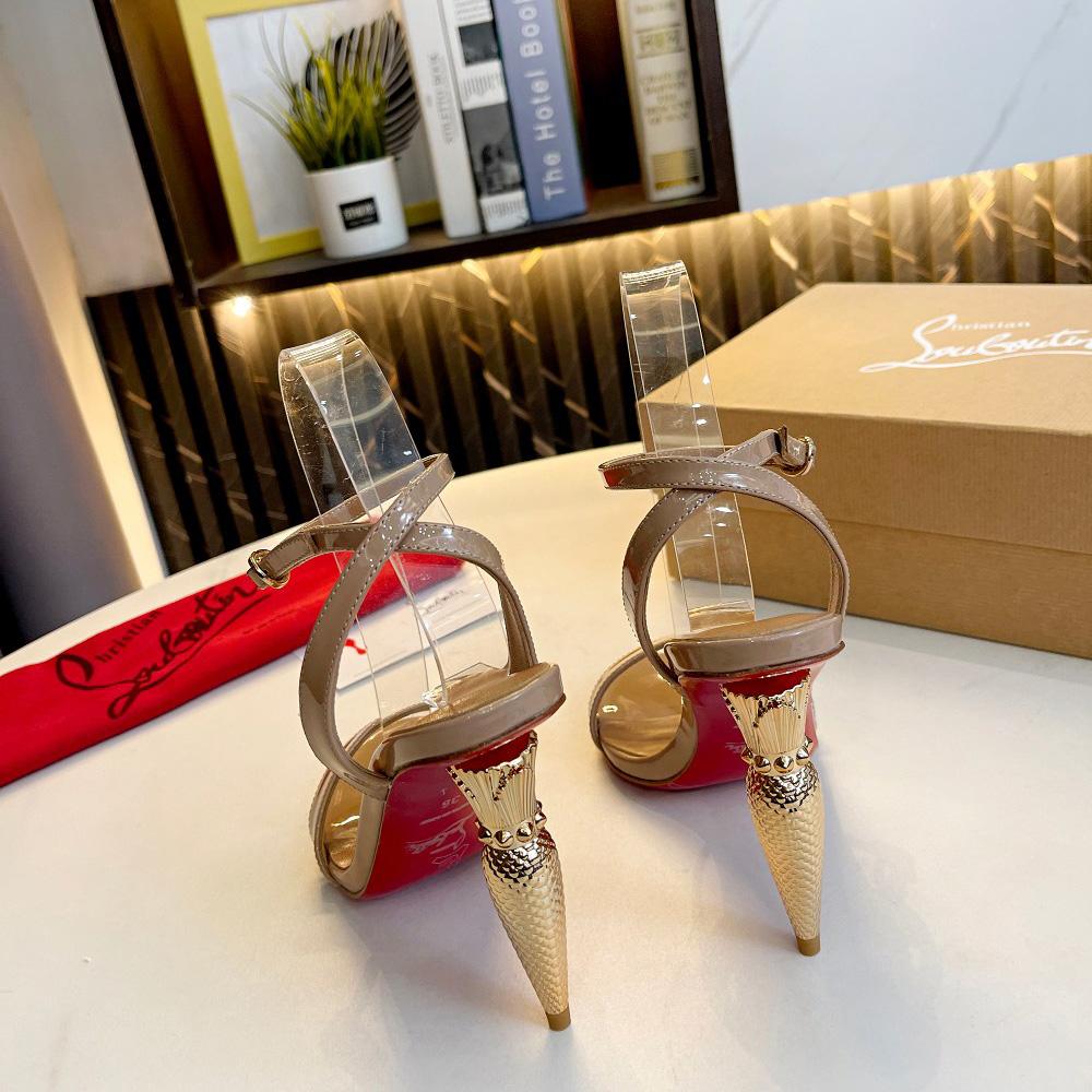 Christian Louboutin Lipqueen 105 Patent Leather Sandals - 