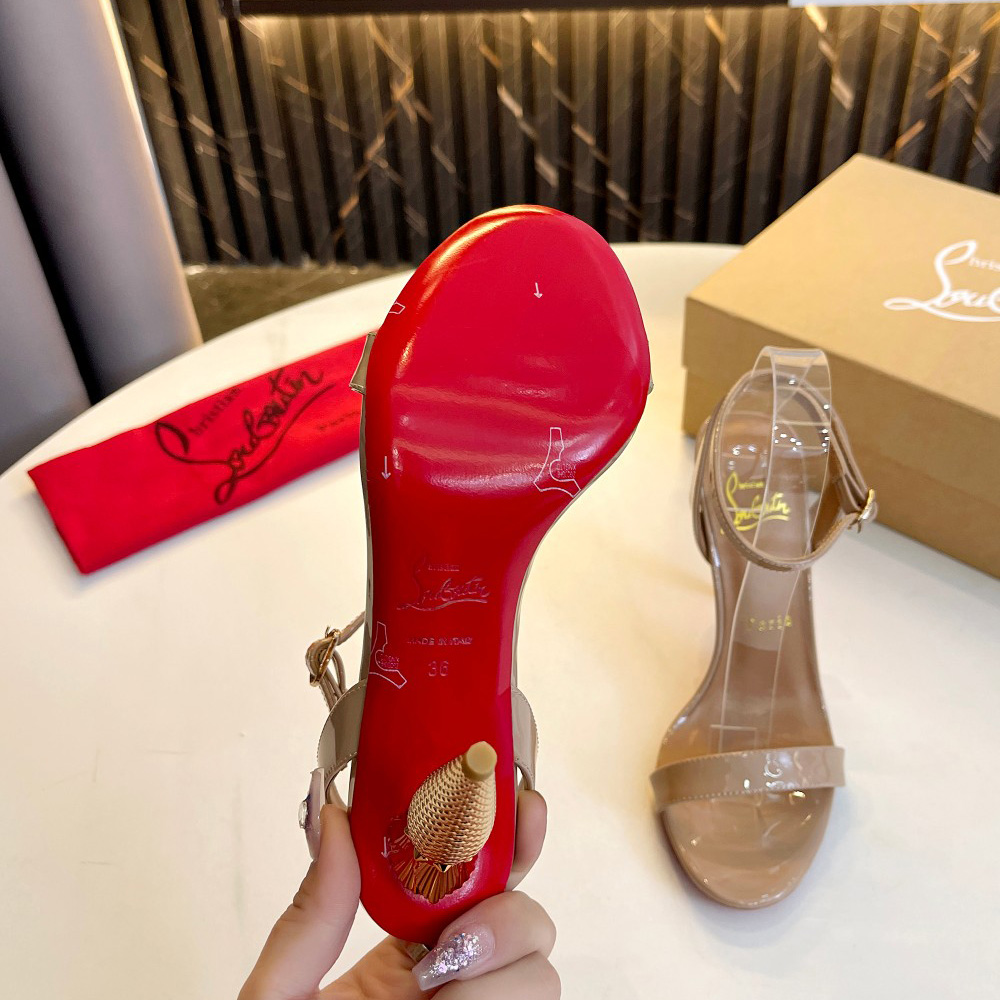 Christian Louboutin Lipqueen 105 Patent Leather Sandals - 
