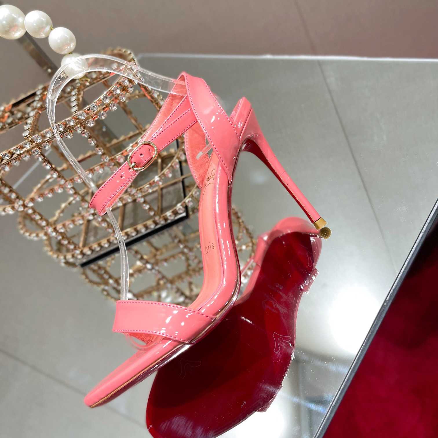 Christian Louboutin Loubigirl 100mm Patent Leather Heels - 